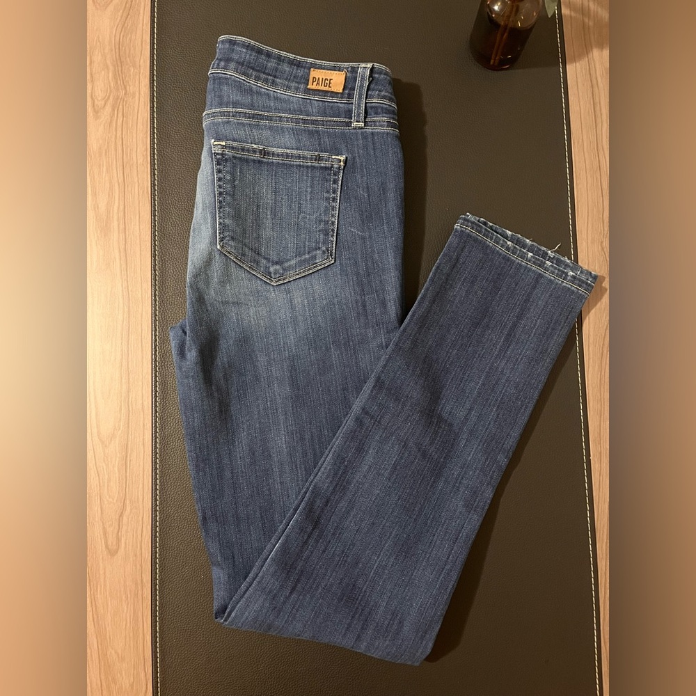 PAIGE Classic Indigo Straight Leg Jeans
